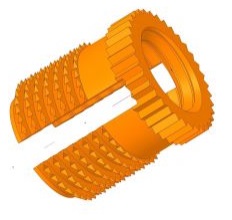 Manufacturer of Insert TR type setting by expansion fasteners for plastics 40TR
