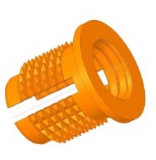 Fabricant Insert fendu Ã  collerette fixation pour plastique 40C
