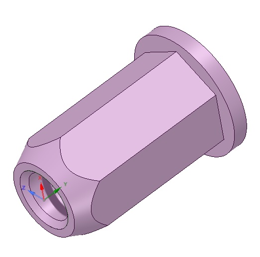 Fabricant Ecrou Ã  sertir hexagonal tÃªte plate acier ouvert 31FH
