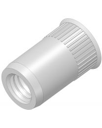 Fabricant Ecrou Ã  sertir tÃªte affleurante avec canelures d'ancrage inox ouvert 31SX-31SFRX